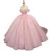 Women's Clothing Romantic Off-Shoulder Ball Gown – Pink Tulle Wedding Dress With Chapel Train (XS-3XL, Princess Silhouette, No-Label Elegance)_ecoleips.com