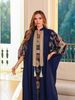 K Embroidered Long Robe Light Luxury Evening Dress Two-piece Dress Set_ecoleips.com