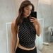 Foreign Trade 2026 Summer New Product European And American Women's Fashion Polka Dot Sexy Halter Neck Backless Tie Slim Tank Top
_ecoleips.com