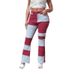 Women's Clothing New Retro Washed Contrast Color High Waist Hip Lifting Hot Girl Flared Women's Denim Trousers_ecoleips.com