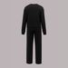 Women's Heart Print Two Piece Set Long Sleeved Top & High Waisted Color Block Pants Autumn Winter Casual Comfortable Streetwear_ecoleips.com