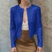 2025 Spring European And American Cross-Border Hot-Selling Round Neck Long Sleeve Solid Color Cardigan Casual_ecoleips.com