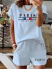 Women’s 2 Piece Outfit Set – Oversized Graphic T-Shirt And Biker Shorts Matching Set, Casual Summer Lounge Tracksuit For Daily Wear-312_ecoleips.com
