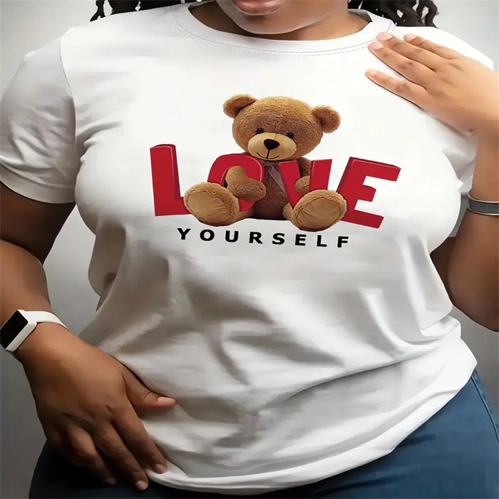Women's Clothing T Shirt Printing Fashion Casual Cute Short Sleeve Print Short Sleeve T Shirt_ecoleips.com
