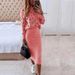 2023 European American Spring New Style Women's Long-Sleeve Printed High-Neck Tight Top And Casual Bodycon Skirt_ecoleips.com