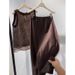 Summer Outfit Unique Beautiful Little Coffee Color Acetate Satin Two-Piece Set For Women 2025 New Model_ecoleips.com