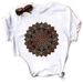 European And American Cross-border Foreign Trade Women's Mandala Flower Round-neck Printed Short-sleeve T-shirt Top_ecoleips.com