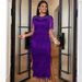 Women's Clothing Mesh Splicing Tassel Round Neck Dress High Waist Slim Evening Sexy Hip Skirt Dresses_ecoleips.com