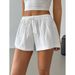 Fashion Basic Niche Striped Women's Casual Shorts Summer Home Loose Trend Cross Border Foreign Trade_ecoleips.com