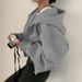 Women's Clothing Spring And Autumn New Products Ins Plus Velvet Versatile Fashion Short Slim Zipper Warm Solid Color Hooded Sweatshirt Women_ecoleips.com