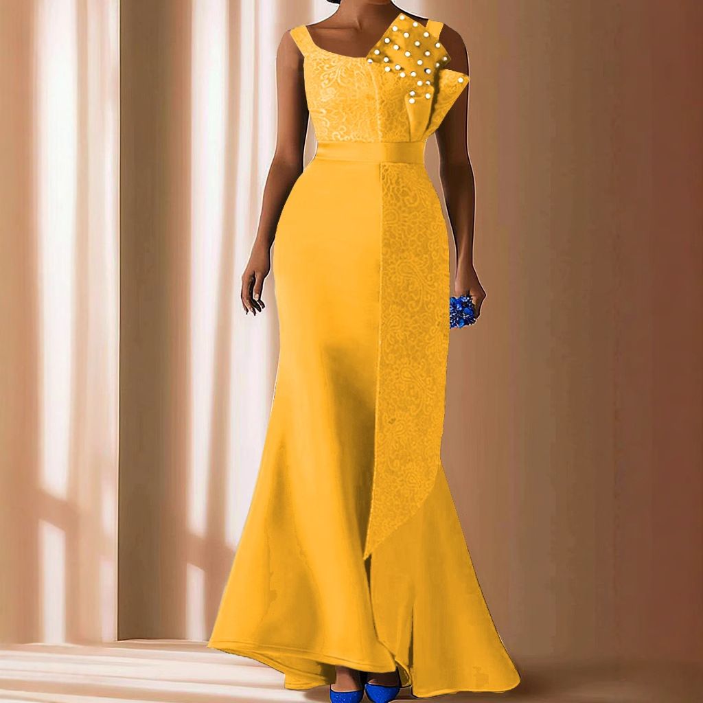 Women's Clothing Beaded Evening Dress_ecoleips.com