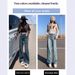 High-waisted Narrow Wide-leg Jeans For Women, Spring 2026 New Fashion, Floor-length, Loose, Slimming, Straight-leg Pants_ecoleips.com