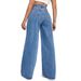 2025 New Cross-Border European And American Women's Jeans High-Waisted Slim Straight Denim Trousers_ecoleips.com