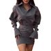 Women's Striped Two Piece Set Casual Top And Skirt Outfit Spring/Summer Fashion_ecoleips.com
