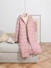 Women's Lightweight Long Hooded Down Jacket With Wavy Design, Slim Fit Winter Coat For Casual Wear (Beige, Pink, Gray, Brown, Black)_ecoleips.com
