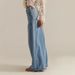 Women's Casual Loose Fitting Jeans Mid Waisted Straight Leg Tapered Long Pants Style Washed Cross Border_ecoleips.com