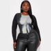 European And American Women's round Neck Long Sleeve Slim Fit Jumpsuit Abstract Human Body Print Sexy Cross Border Fashion_ecoleips.com