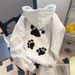 New 2025 Women's Thickened Fleece Lined Hooded Sweatshirt American Trendy Brand Autumn Winter Loose Casual Style for Couples_ecoleips.com