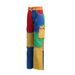 2025 Autumn New Women's Jeans European And American Style Fashion Street Trend Mixed Color Patchwork High-Waisted_ecoleips.com