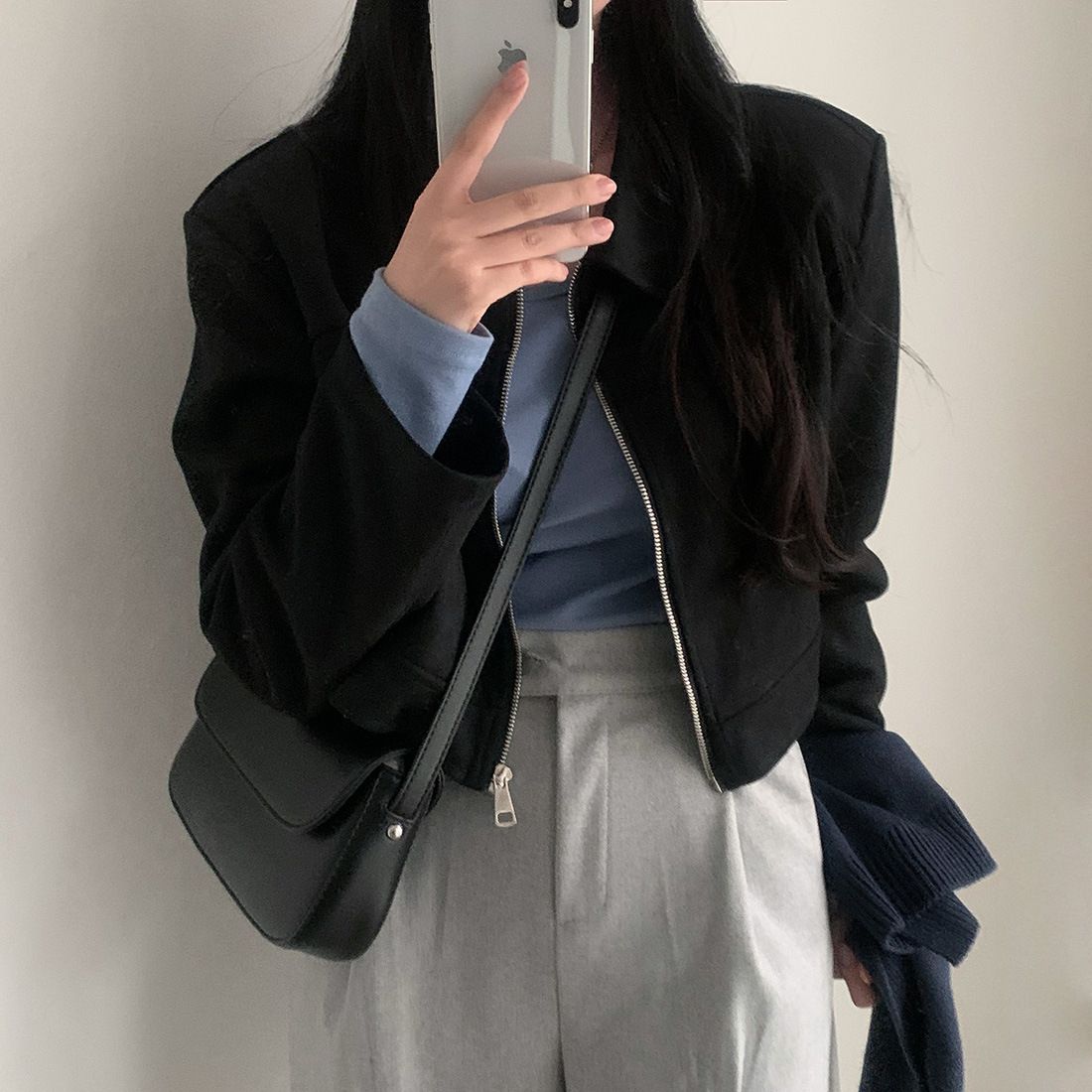 Korean Style Simple Versatile Leather For Women, New Autumn Short Top With Unique Design, Niche Jacket_ecoleips.com