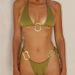 Women's Clothing Set Lace Up Solid Color Print Low Waist Fashion Women's Halter Neck_ecoleips.com
