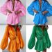 Voya Women's Summer Set, Daily Casual, Solid Color Ruffled Shirt, Shorts Set, Available In Multiple Colors_ecoleips.com