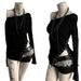 Y2K Gothic Women's Long-Sleeve T-Shirt Sexy Slim Fit Chic Slash Neck Zipper Design Crop Top Rock Punk Hip Hop Women's Streetwear_ecoleips.com