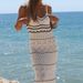 Women's Clothing Summer New Holiday Beach Hollow Suspender Knitted Long Dress_ecoleips.com