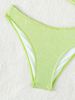 Women's Solid Color Triangle Bikini Set - European & American High-Cut Beach Swimsuit For Summer_ecoleips.com
