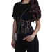 Y2K Lace Trim Sleeveless Top - Sexy Cropped Cami With Breathable Mesh, Stretch Fit For Clubbing & Summer Outfits (Black/White, S-XL)_ecoleips.com