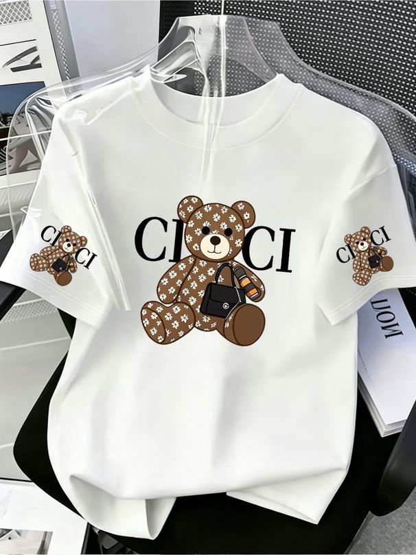 Printed T-shirts, Short-sleeved Round Neck Casual Tops, Spring And Summer-01_ecoleips.com