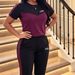 Women's Spring/Summer Short Sleeve Two Piece Set Fashion Trendy Casual_ecoleips.com
