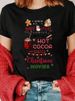 European And American Cross-border Foreign Trade Women's Clothing Christmas Merry Round Neck Printed Ladies Short Sleeve_ecoleips.com