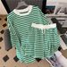 Women's Clothing Fashion Striped Sports Suit For Women In Summer Thin Slimming Versatile Short Sleeved Shorts Two Piece Suit_ecoleips.com