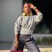 Women's Clothing Belt Buckle Detail Pullover Sports Short Sweatshirt Edgy Comfort, Timeless Style Store New Style_ecoleips.com