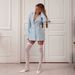 European And American Women's Clothing 2026 Summer New Temperament Fashion Design Sense Strap Waist Blazer Top_ecoleips.com