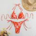 Women's Reversible Printed Halter Neck Tie Bikini Swimsuit European And American Style Sexy New_ecoleips.com