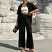 Women's Loose Casual Two-Piece Suit Solid Color European Style Spring/Summer Set_ecoleips.com