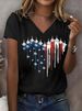 Summer New Arrival Women's Short Sleeve T-Shirt Retro Digital Print Top_ecoleips.com