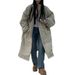 girl Girl Size Update Korean Chic Winter New Workwear Parka Drawstring Jacket Mid-Length Cotton Coat Women's Outerwear_ecoleips.com
