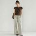 Women's Relaxed Linen Casual Pants Loose Straight Leg Elegant Breathable Cotton Wide Leg Striped Long Spring Summer_ecoleips.com