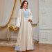 Women's Elegant Long Robe Embroidered Floral Loose Ethnic Style Fashionable Evening Gown Muslim Clothing with Long Sleeves_ecoleips.com