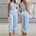 Women's Clothing High Neck Sleeveless Top Elastic Adjustable Waist Joggers Women's Clothing Sets_ecoleips.com