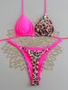 Women's Sexy Color Blocked Leopard Print Bikini Swimsuit European American Style Swimwear_ecoleips.com