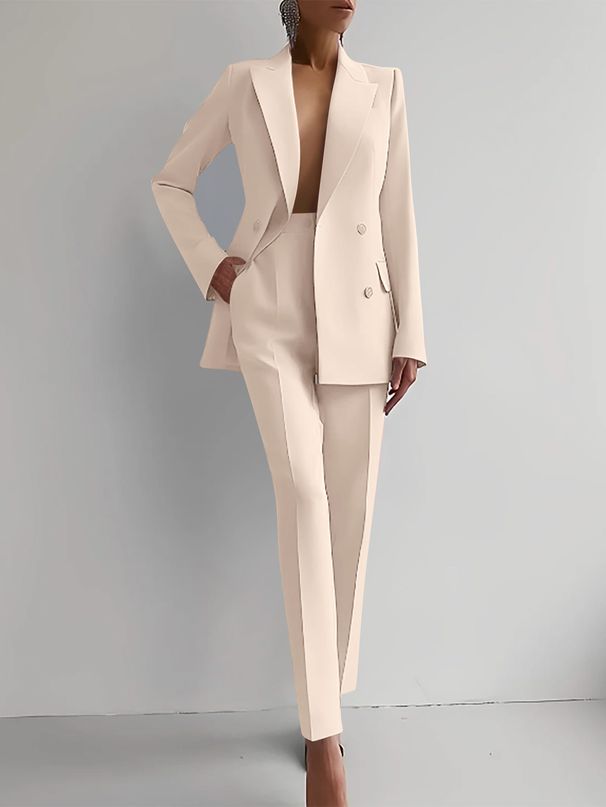 Girl 2024 Spring Foreign Trade Cross-Border Fashion Casual Professional Women's Suit Set_ecoleips.com