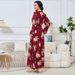 Women's Clothing Summer New Muslim Middle Eastern Robe Female Gold Stamped Beaded Embroidered Abaya Long Sleeved Dress Dress_ecoleips.com