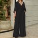 Women's Clothing Bat Sleeve Solid Color Short Sleeve Loose Jumpsuit_ecoleips.com