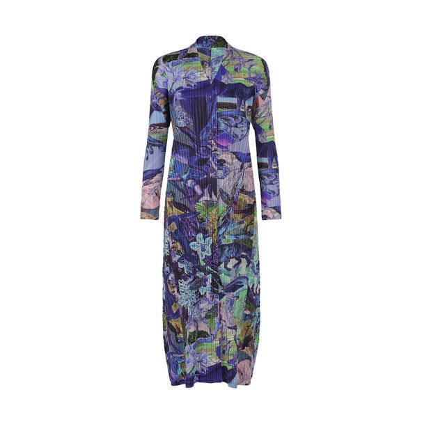 In-stock Pleated Women's Clothing Factory Cardigan Single-breasted Long Loose Plus-size Robe Shenzhen Nanyou High-end_ecoleips.com