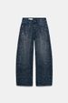 Women's High-Waisted Rhinestone Jeans – Loose Fit Straight Leg Denim Pants (S-XXL, Blue)_ecoleips.com