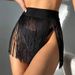 "Sexy Tassel Bikini Set - High Waist Mini Skirt & Triangle Top - Summer Beach Vacation Swimwear For Women"_ecoleips.com